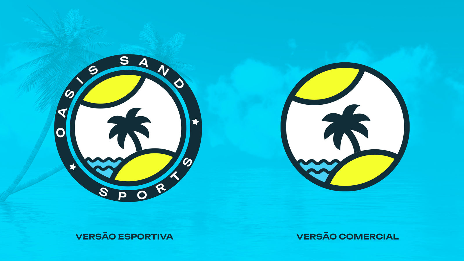 Versão esportiva em selo e versão comercial só com o símbolo