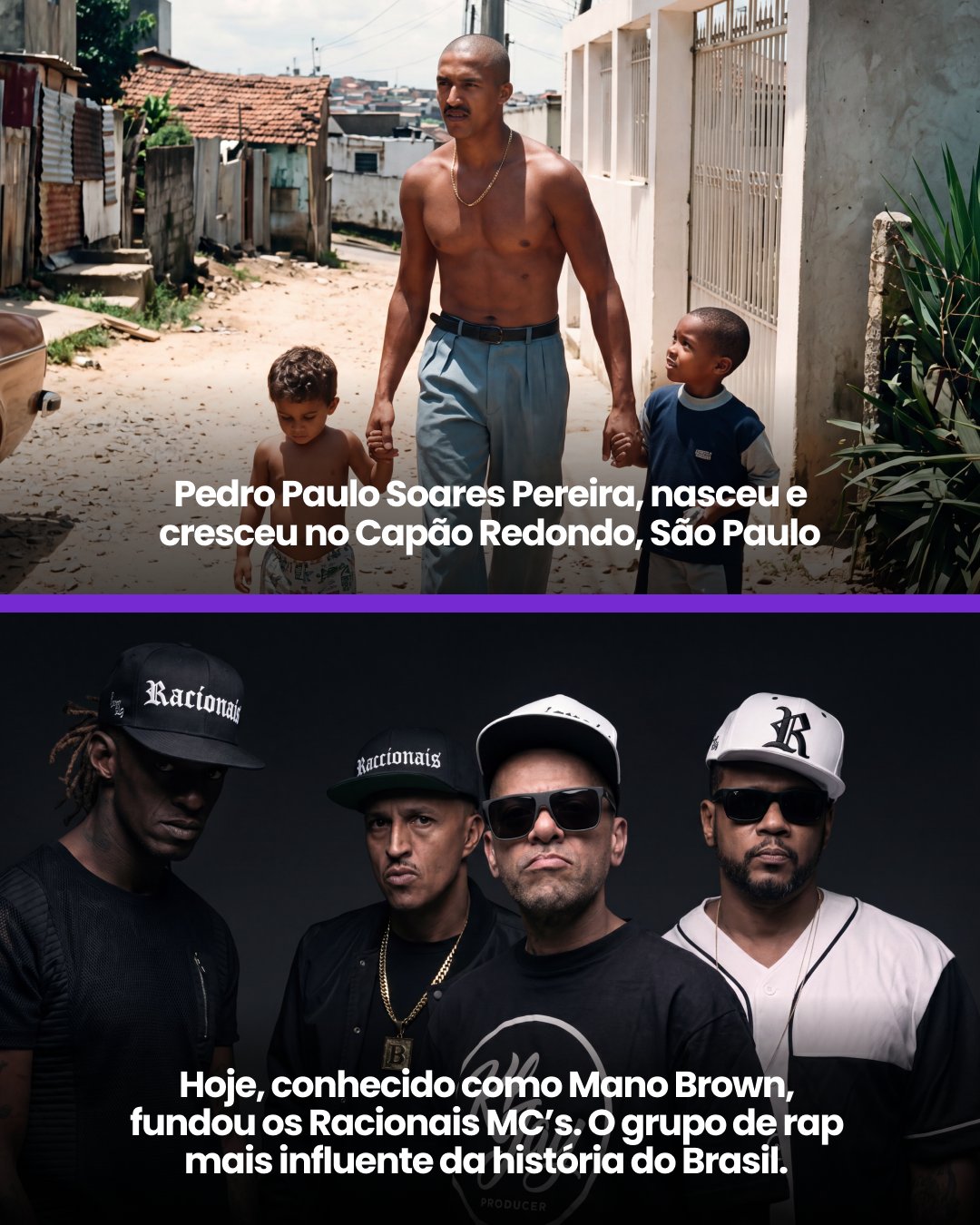Tela 2: Pedro Paulo Soares Pereira, o Mano Brown, nasceu no Capão Redondo e fundou os Racionais MCs