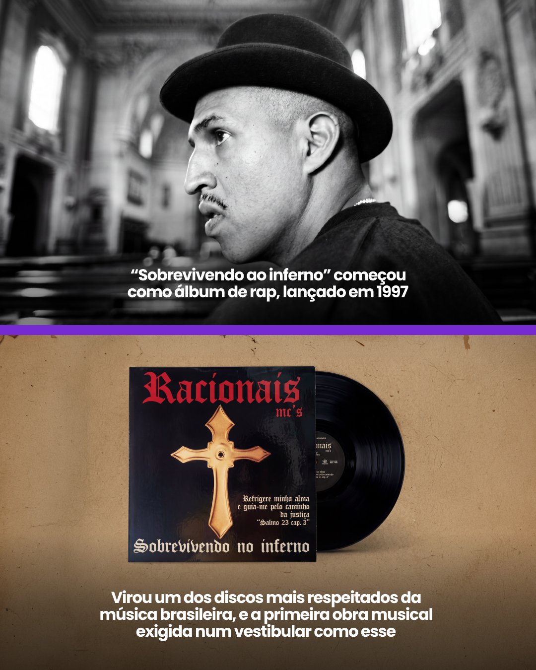 Tela 4: Sobrevivendo no Inferno, de álbum de rap lançado em 1997 a obra exigida no vestibular